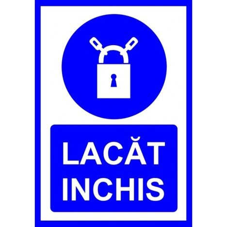 Placuta pentru lacat inchis